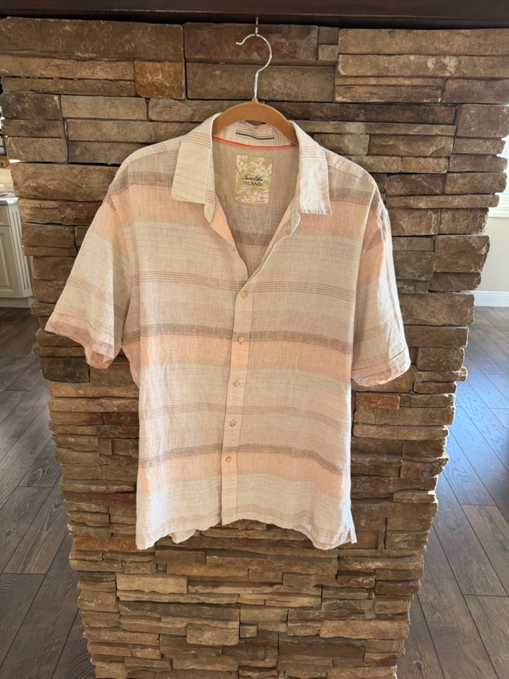 Tasso Elba Island Short Sleeve Linen Shirt